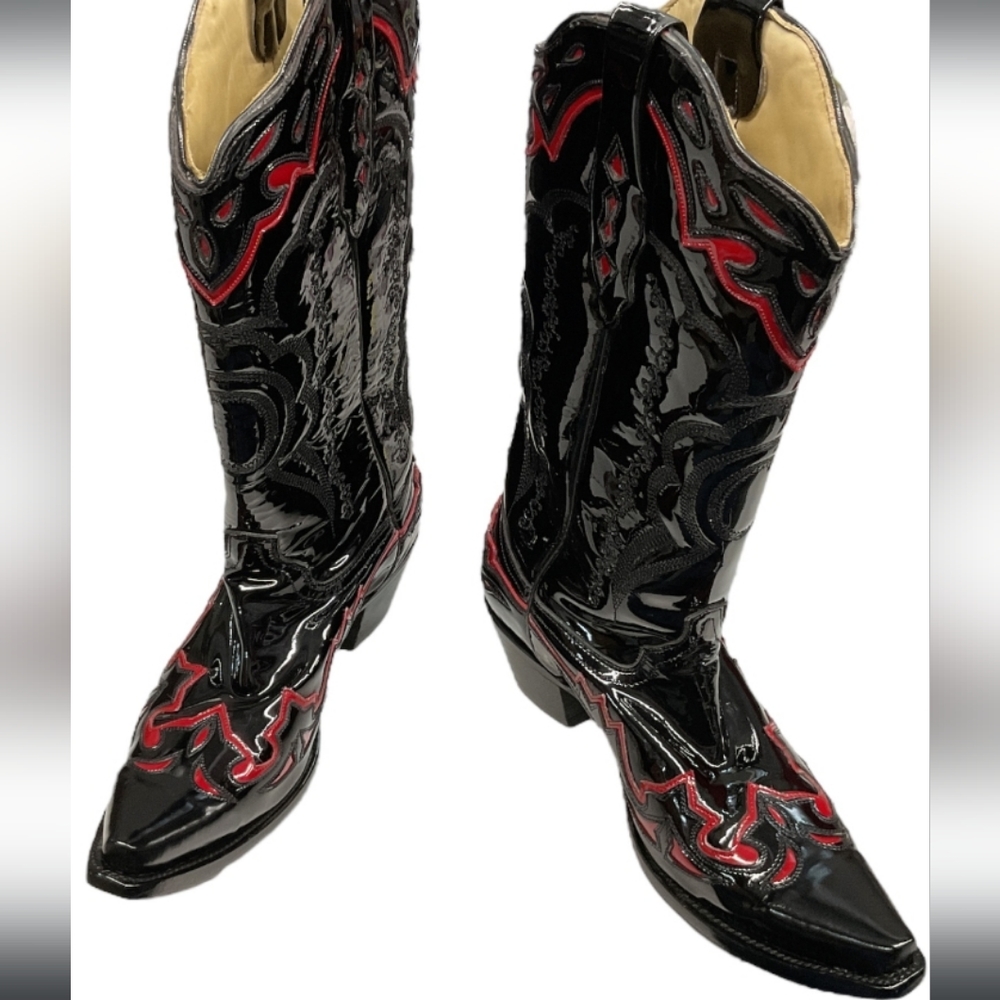 EUC WOMENS BLACK Corral boots SZ 9.5 Y2K